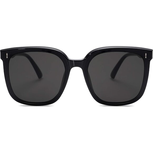 ? Women Black Trendy Oversized Sunglasses Vintage Stylish Design Eyewear